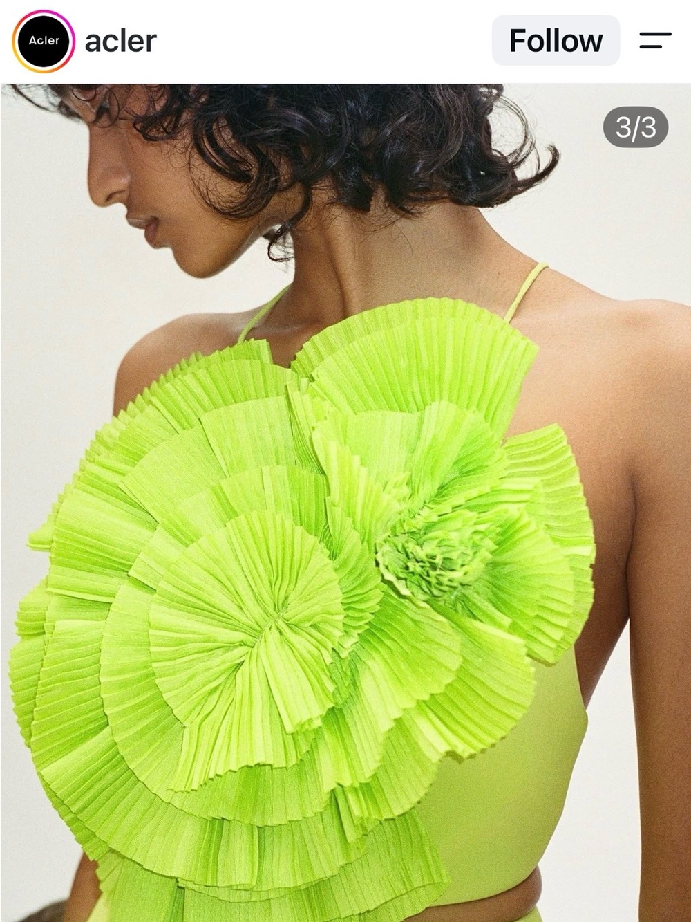 Acler 2 pc ruffle corset back tie top paired with maxi skirt matching NWT